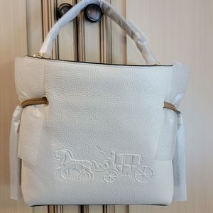 NWT Coach Chalk Crossbody with Gold hardware with 2 interior pockets